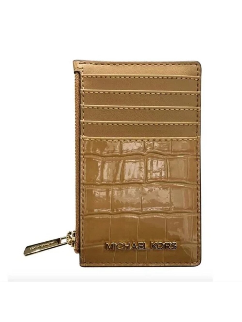 Michael Kors Croc-Embossed Card Holder NEW